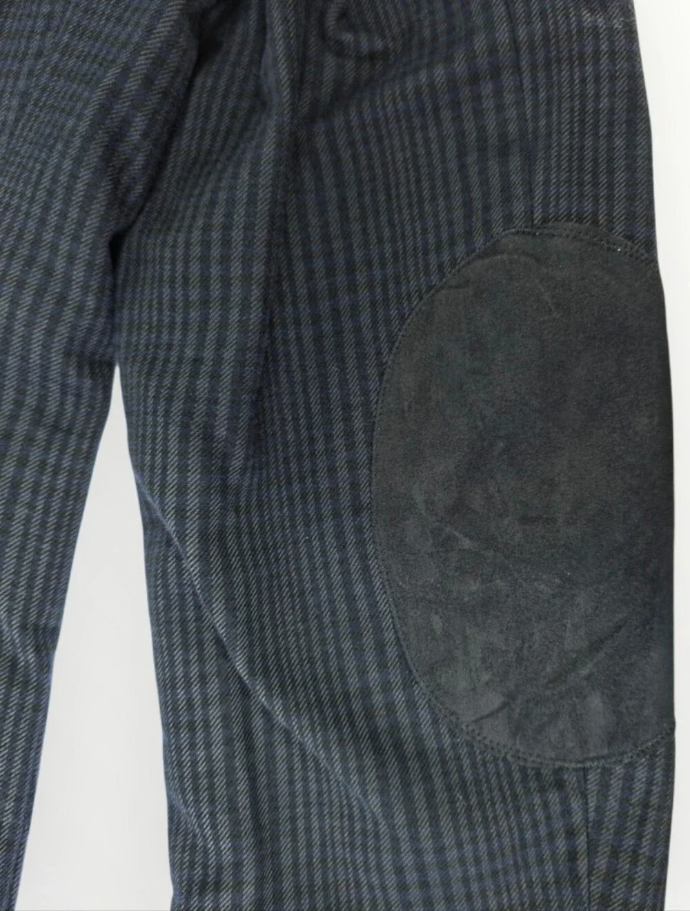 Massimo Dutti Extrafine Cotton Navy Plaid Blazer Sport Coat Men's US 38